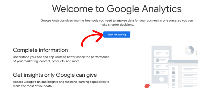 Is Google Analytics Free To Use? 5 click start measuring button 1